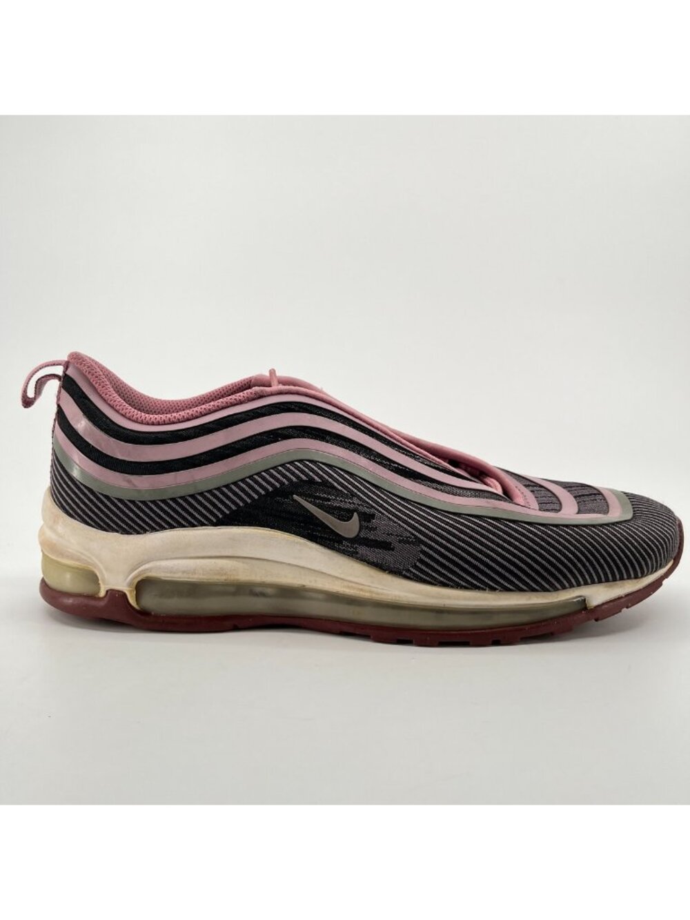 Nike Air Max 97 Ultra 17 Girls Size 7Y Black Pink Athletic Shoes Sneakers